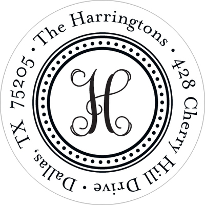 Elegant Harrington Round Address Labels